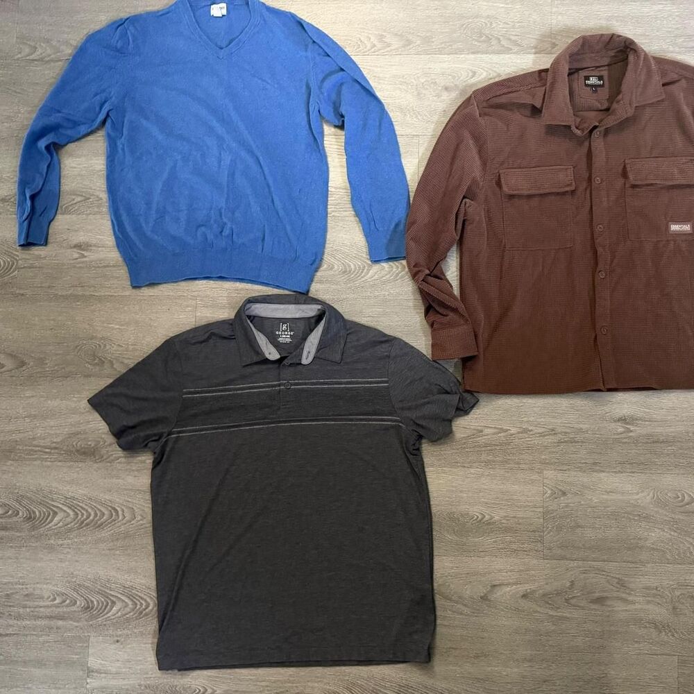 Essentials Men's Grey and Brown Polo-shirts
